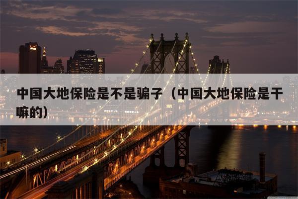 中国大地保险是不是骗子（中国大地保险是干嘛的）