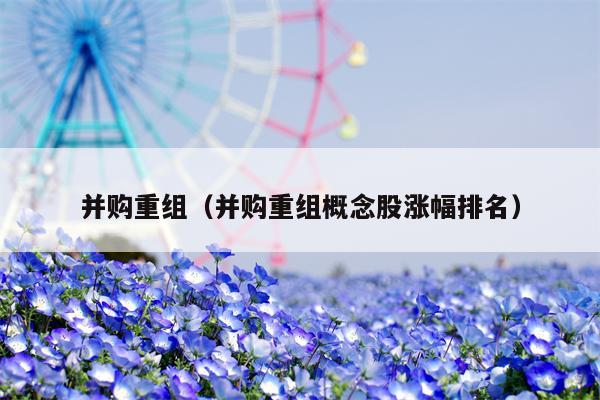 并购重组（并购重组概念股涨幅排名）