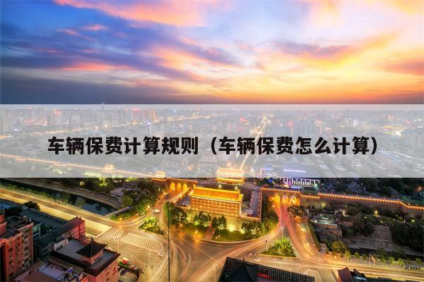 车辆保费计算规则（车辆保费怎么计算）