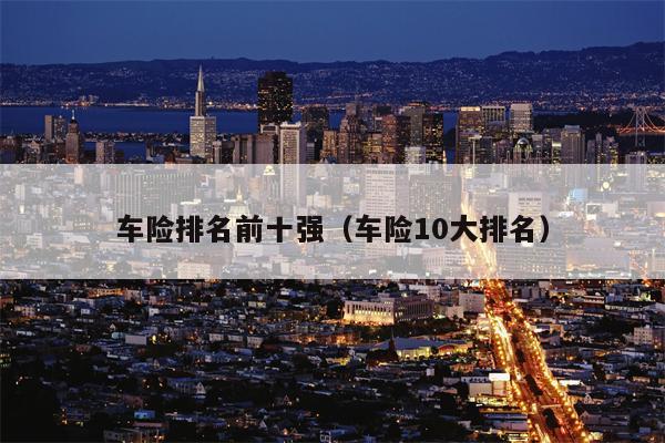 车险排名前十强（车险10大排名）