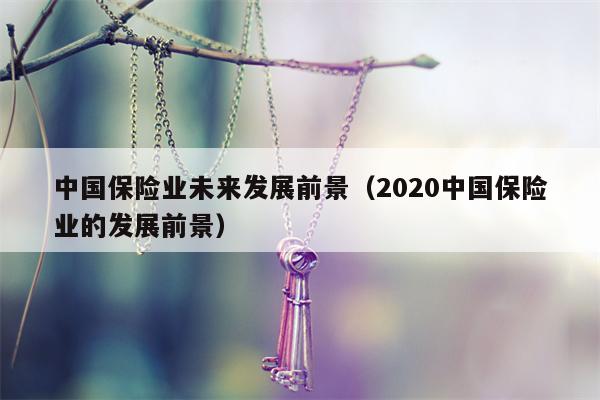 中国保险业未来发展前景（2020中国保险业的发展前景）