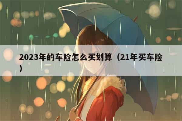 2023年的车险怎么买划算（21年买车险）