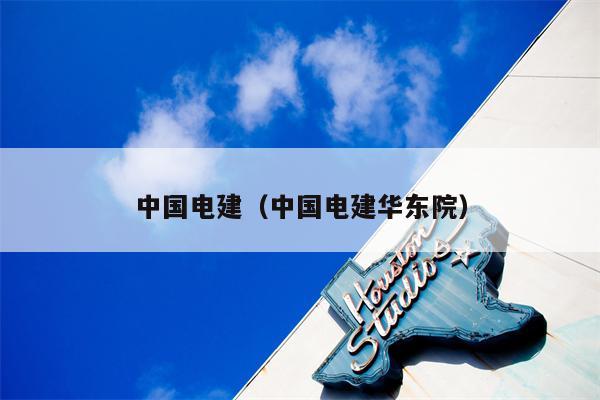 中国电建（中国电建华东院）