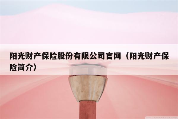 阳光财产保险股份有限公司官网（阳光财产保险简介）