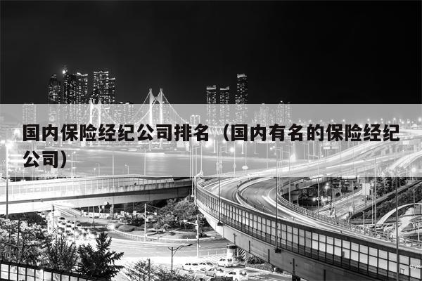 国内保险经纪公司排名（国内有名的保险经纪公司）