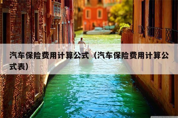 汽车保险费用计算公式（汽车保险费用计算公式表）