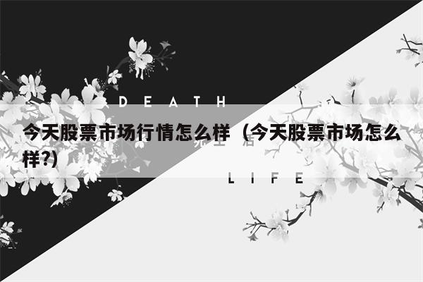 今天股票市场行情怎么样（今天股票市场怎么样?）