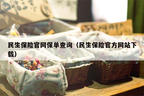 民生保险官网保单查询（民生保险官方网站下载）