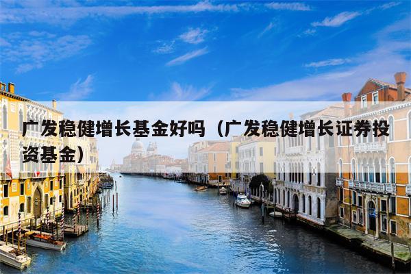 广发稳健增长基金好吗（广发稳健增长证券投资基金）