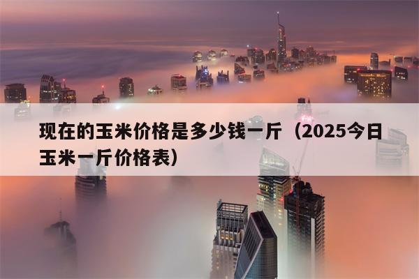 现在的玉米价格是多少钱一斤（2025今日玉米一斤价格表）