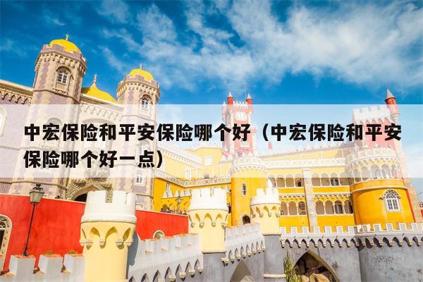 中宏保险和平安保险哪个好（中宏保险和平安保险哪个好一点）