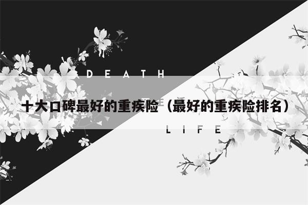 十大口碑最好的重疾险（最好的重疾险排名）