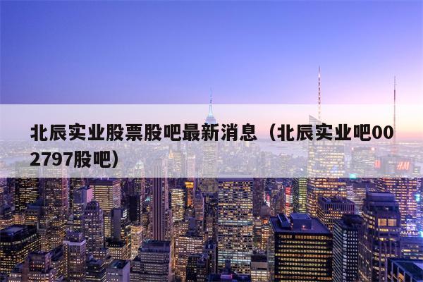北辰实业股票股吧最新消息（北辰实业吧002797股吧）