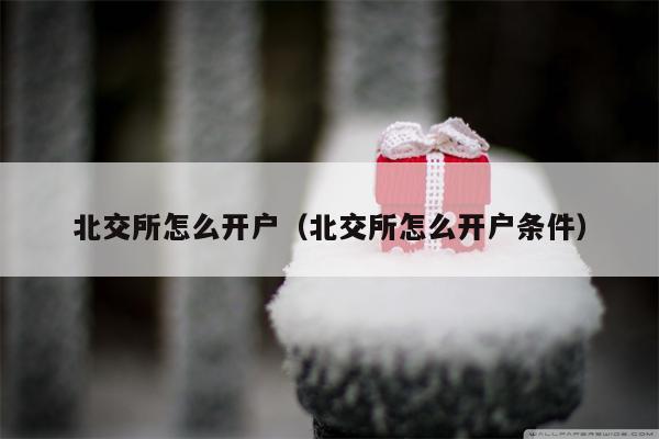 北交所怎么开户（北交所怎么开户条件）