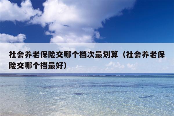 社会养老保险交哪个档次最划算（社会养老保险交哪个挡最好）