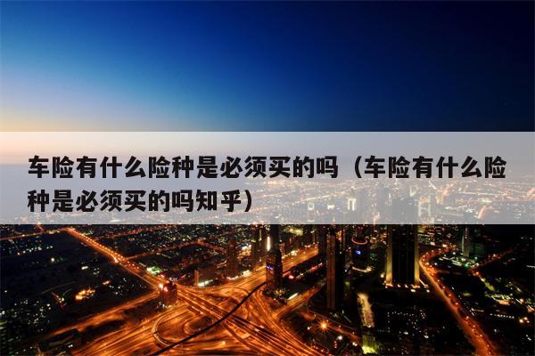 车险有什么险种是必须买的吗（车险有什么险种是必须买的吗知乎）