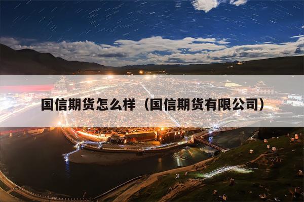国信期货怎么样（国信期货有限公司）