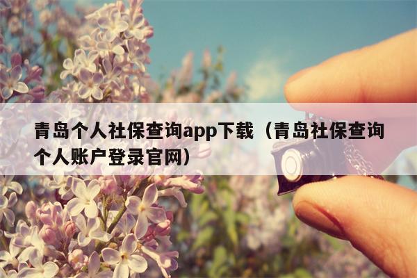 青岛个人社保查询app下载（青岛社保查询个人账户登录官网）