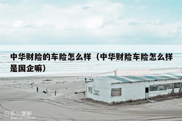 中华财险的车险怎么样（中华财险车险怎么样是国企嘛）
