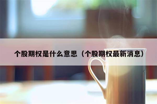 个股期权是什么意思（个股期权最新消息）