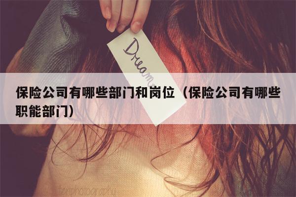 保险公司有哪些部门和岗位（保险公司有哪些职能部门）