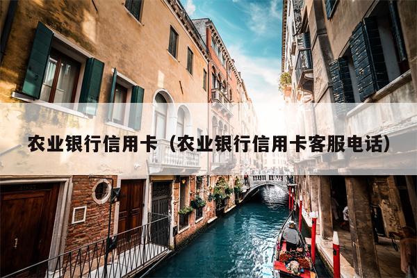 农业银行信用卡（农业银行信用卡客服电话）