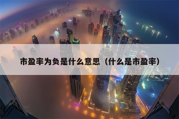 市盈率为负是什么意思（什么是市盈率）