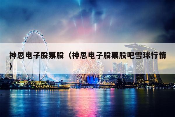神思电子股票股（神思电子股票股吧雪球行情）