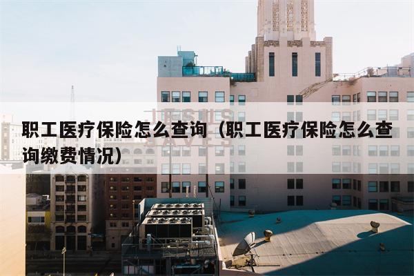 职工医疗保险怎么查询（职工医疗保险怎么查询缴费情况）