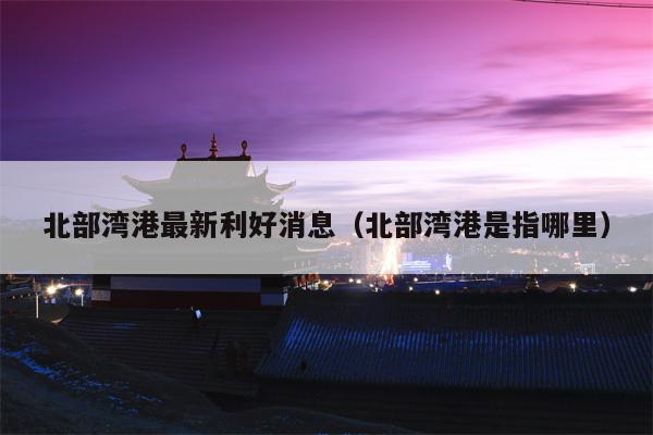 北部湾港最新利好消息（北部湾港是指哪里）