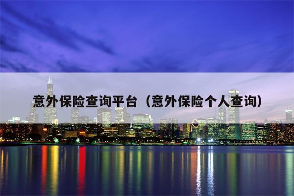 意外保险查询平台（意外保险个人查询）