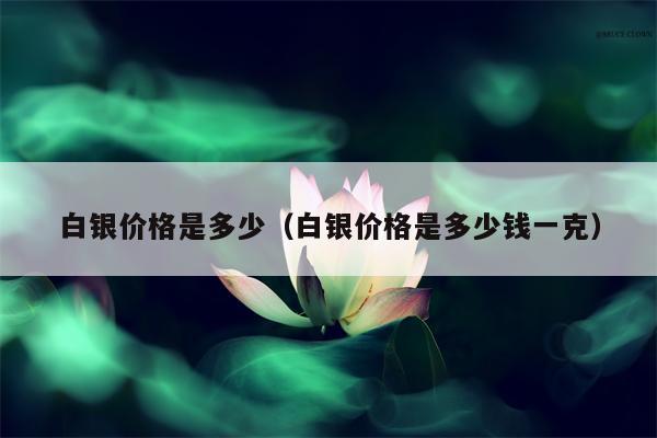白银价格是多少（白银价格是多少钱一克）