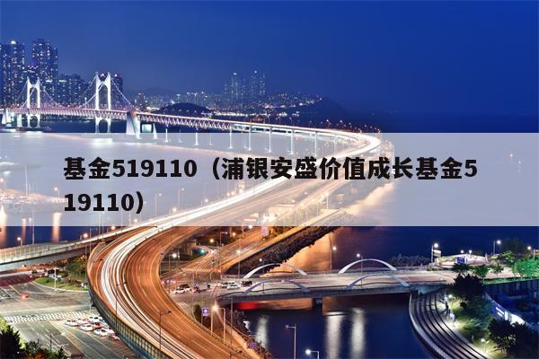 基金519110（浦银安盛价值成长基金519110）