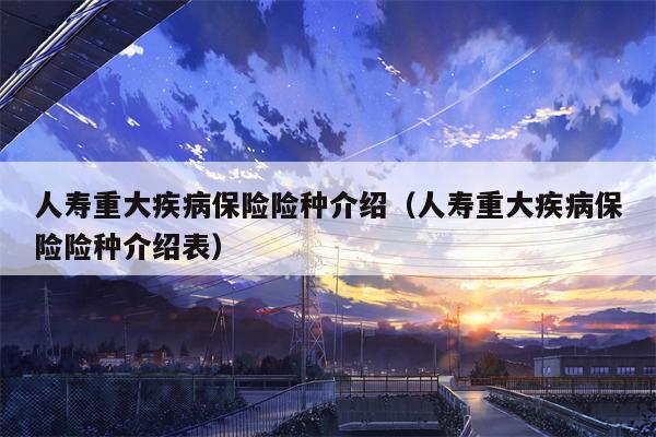 人寿重大疾病保险险种介绍（人寿重大疾病保险险种介绍表）