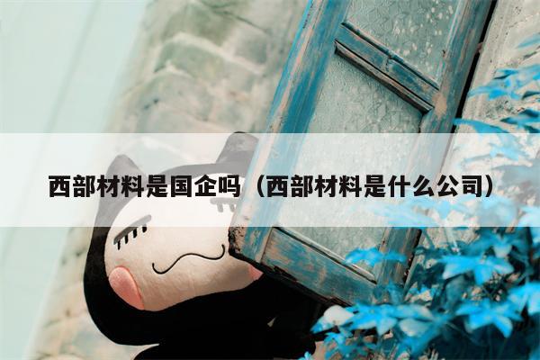 西部材料是国企吗（西部材料是什么公司）