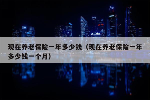 现在养老保险一年多少钱（现在养老保险一年多少钱一个月）