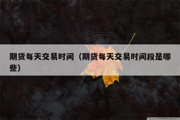 期货每天交易时间（期货每天交易时间段是哪些）