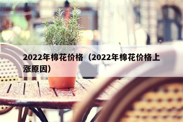 2022年棉花价格（2022年棉花价格上涨原因）