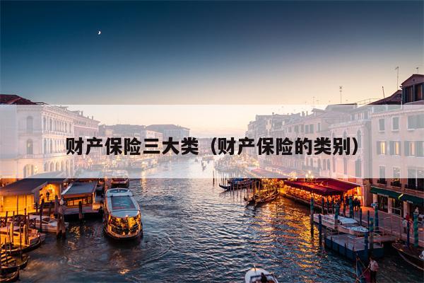 财产保险三大类（财产保险的类别）