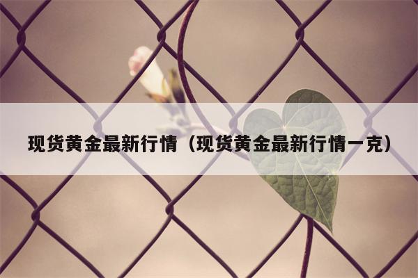 现货黄金最新行情（现货黄金最新行情一克）