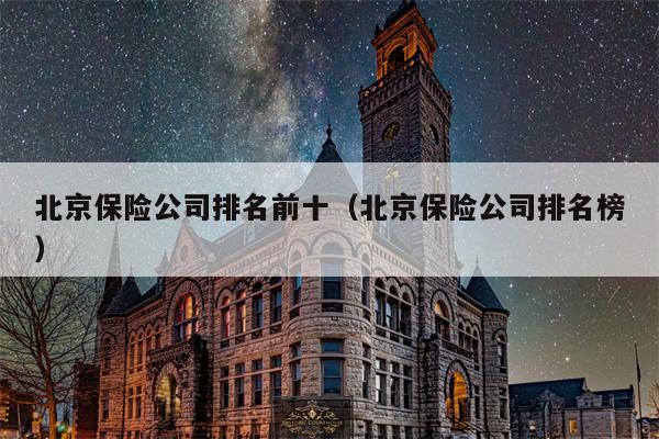 北京保险公司排名前十（北京保险公司排名榜）