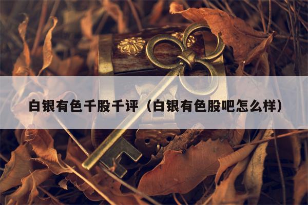 白银有色千股千评（白银有色股吧怎么样）