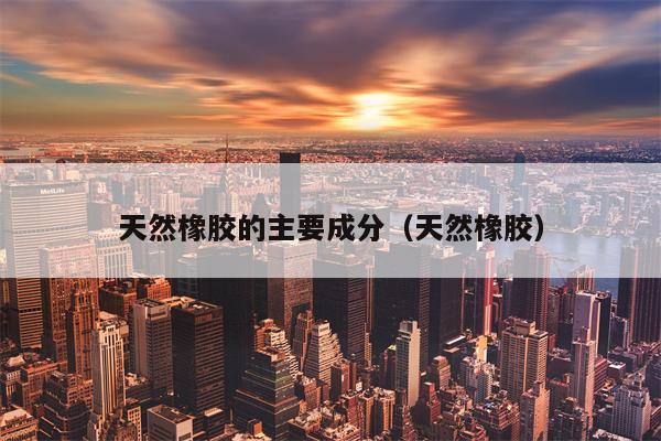 天然橡胶的主要成分（天然橡胶）