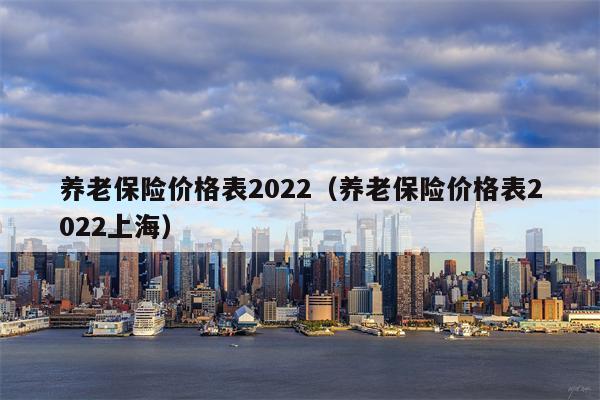 养老保险价格表2022（养老保险价格表2022上海）