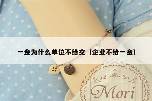 一金为什么单位不给交（企业不给一金）