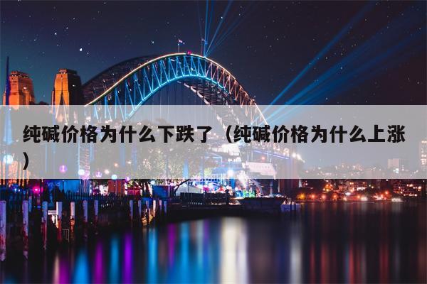 纯碱价格为什么下跌了（纯碱价格为什么上涨）