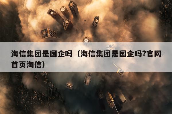 海信集团是国企吗（海信集团是国企吗?官网首页淘信）