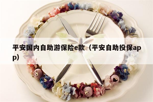 平安国内自助游保险e款（平安自助投保app）