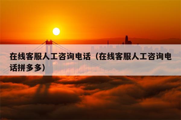 在线客服人工咨询电话（在线客服人工咨询电话拼多多）