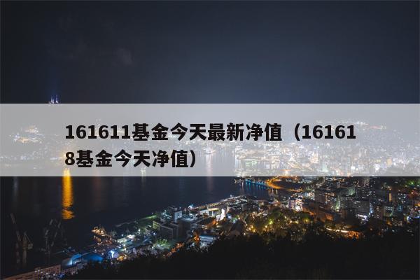 161611基金今天最新净值（161618基金今天净值）